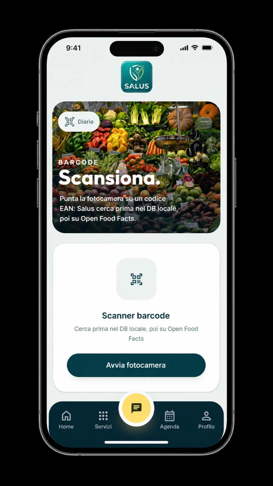 Scanner barcode prodotti Salus